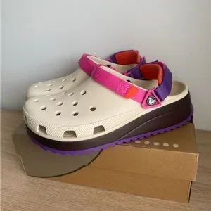 CROCS Classic Hiker Clog Stucco Purple Unisex Sandal Pink Belt - SZ 11 ?CROCS ?Classic Hiker Clog Stucco Purple Unisex Sandal  main image 2
